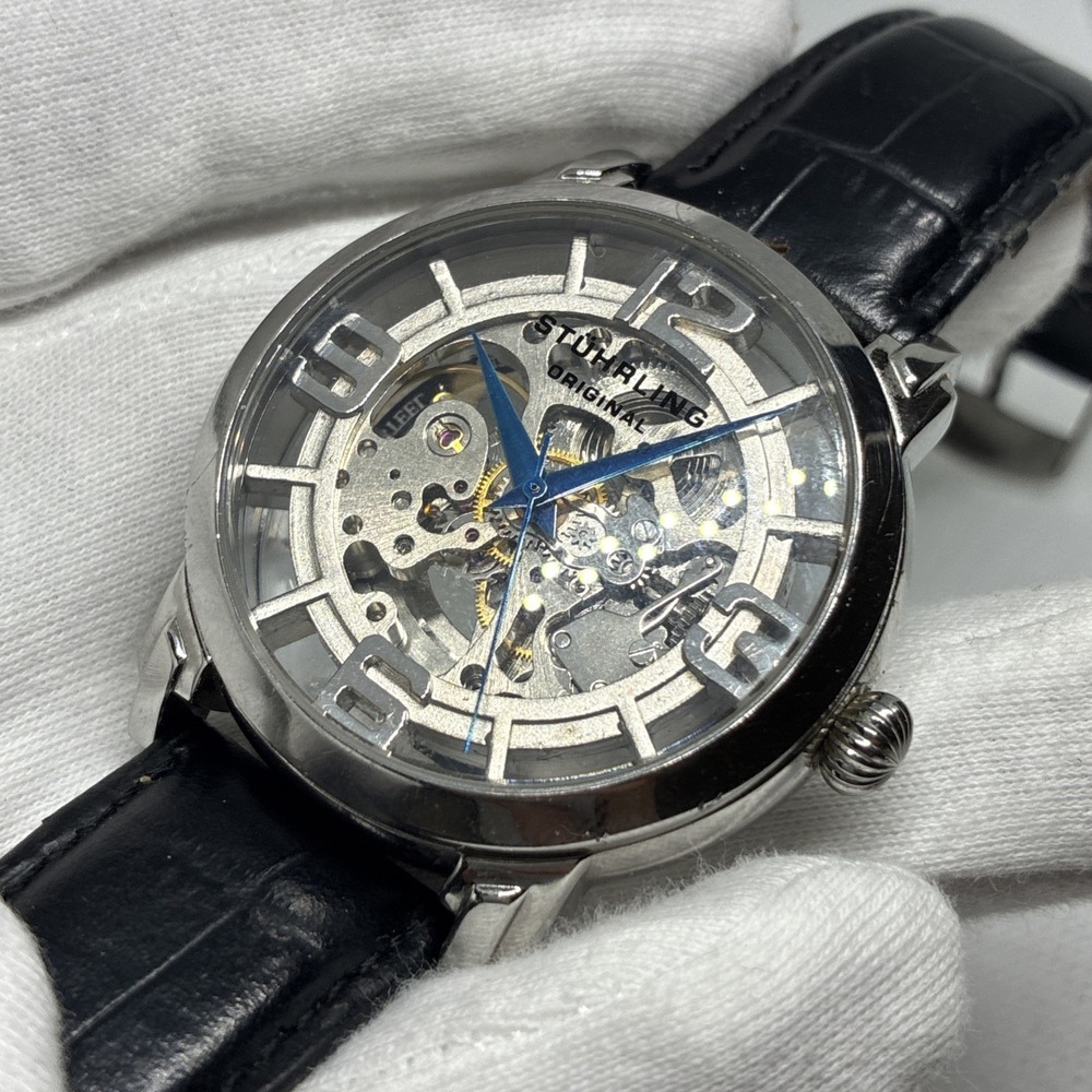 Stuhrling Original Skeleton Men's Watch Automatic Beautiful - Running!